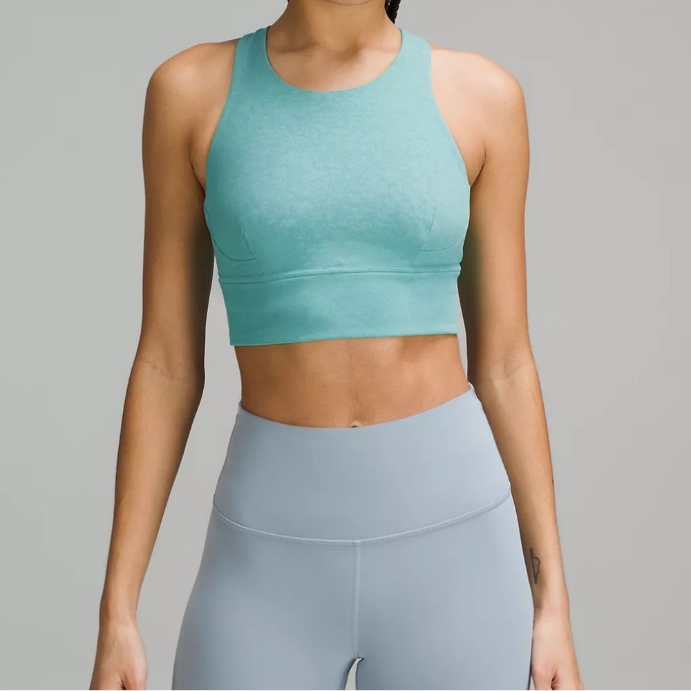 lululemon athletica Teal High Neck Sports Bra